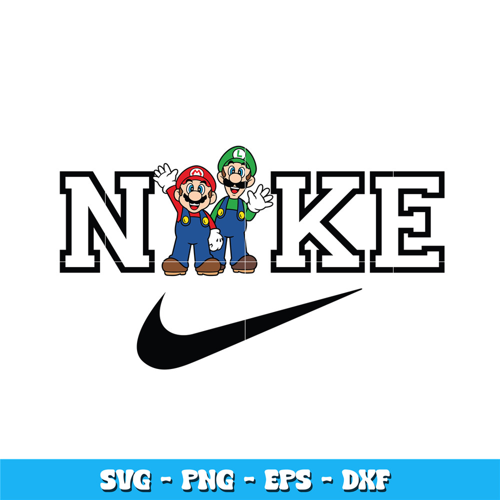 Nike Mario brother Svg