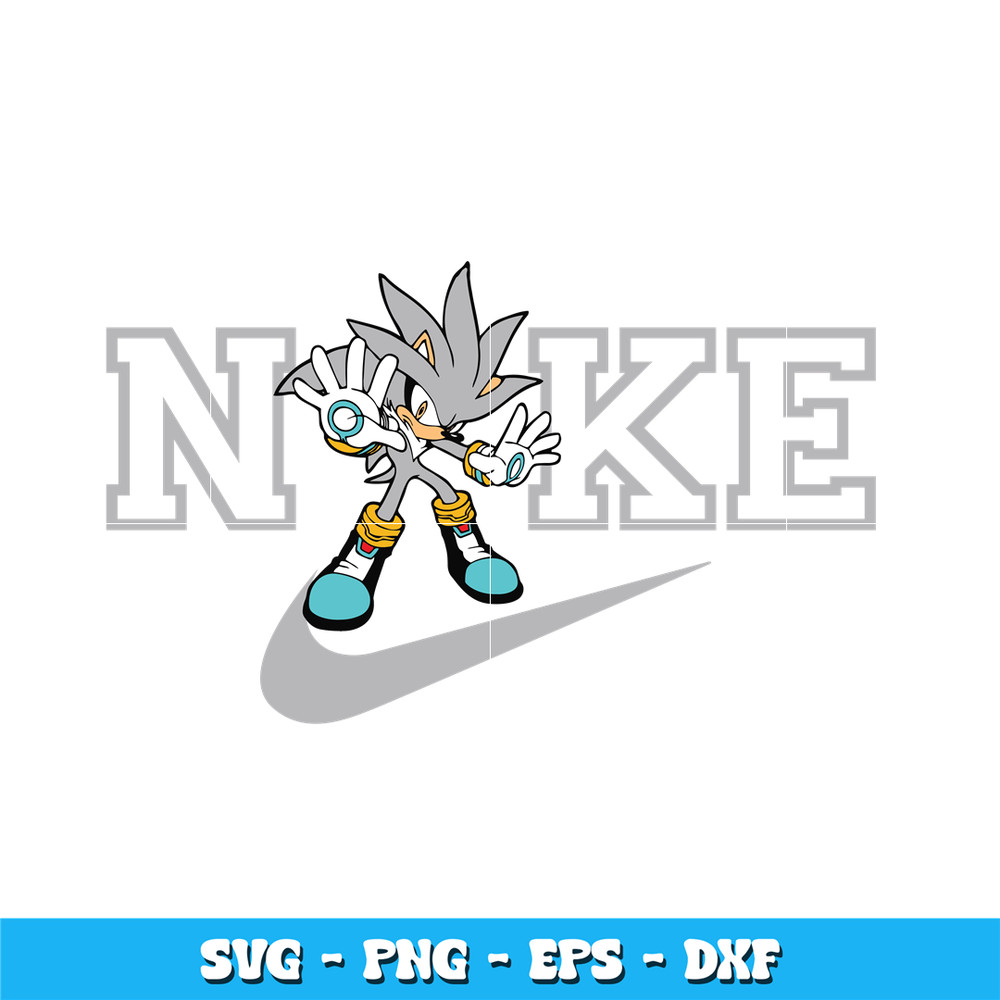 Swoosh Silver Sonic Svg