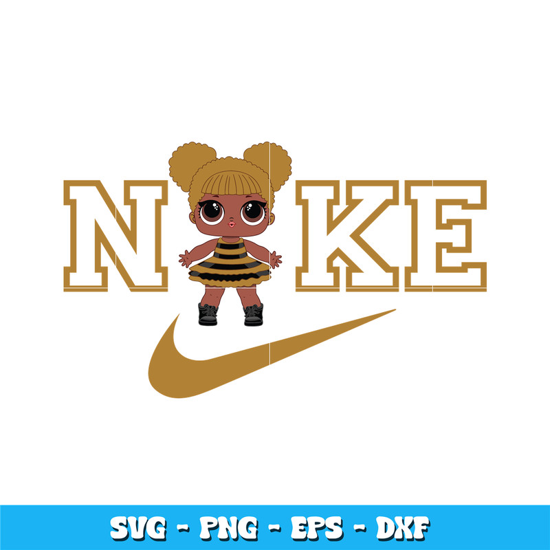 Swoosh Queen Bee Svg