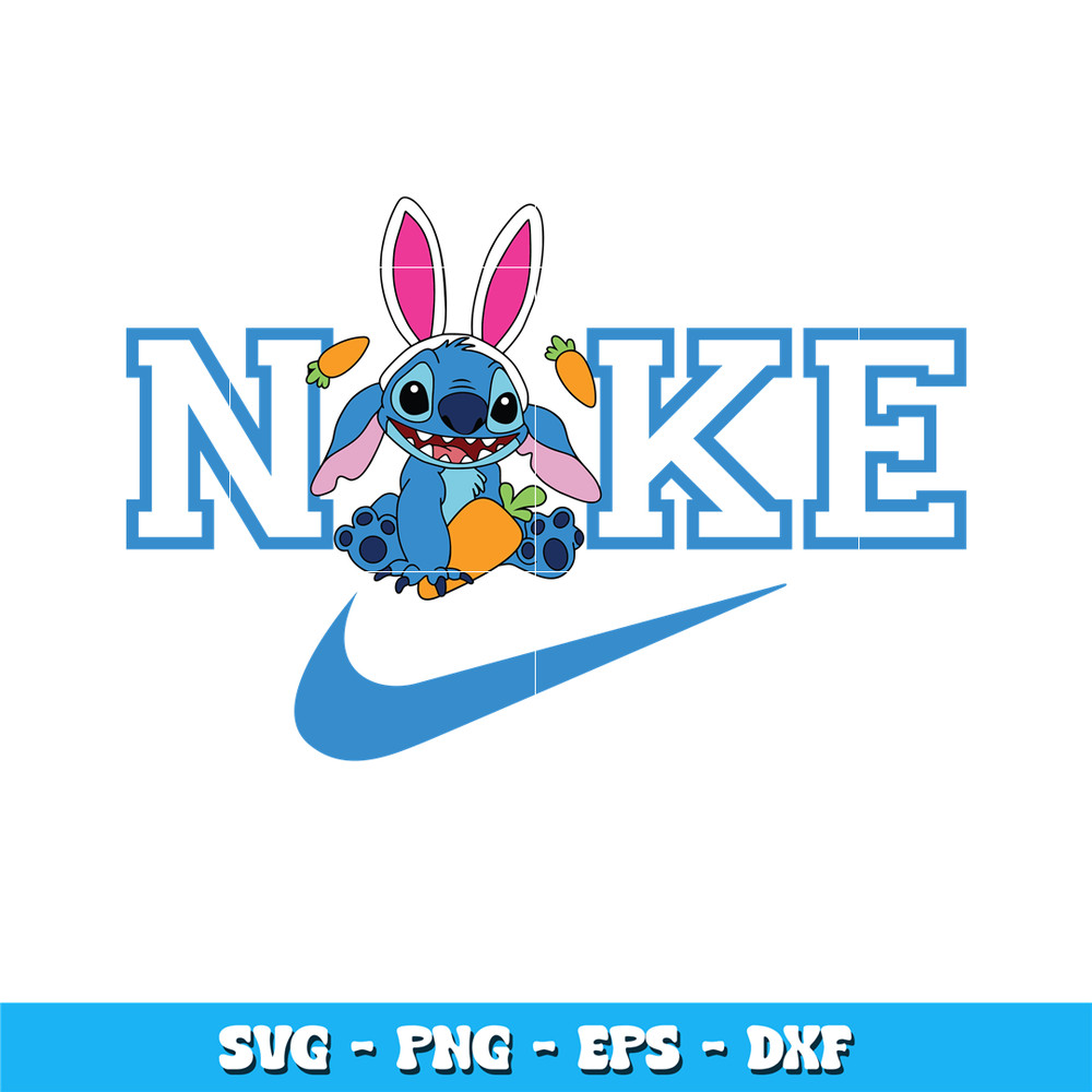 Swoosh Stitch bunny Svg