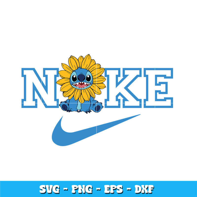 Swoosh Stitch Flower Svg