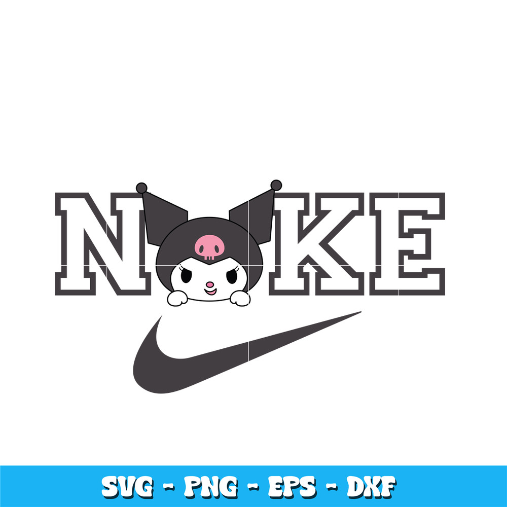 Swoosh x Kuromi face Svg