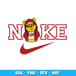 swoosh winnie the pooh svg, pooh svg, logo brand svg, nike svg, cartoon svg, instant download.