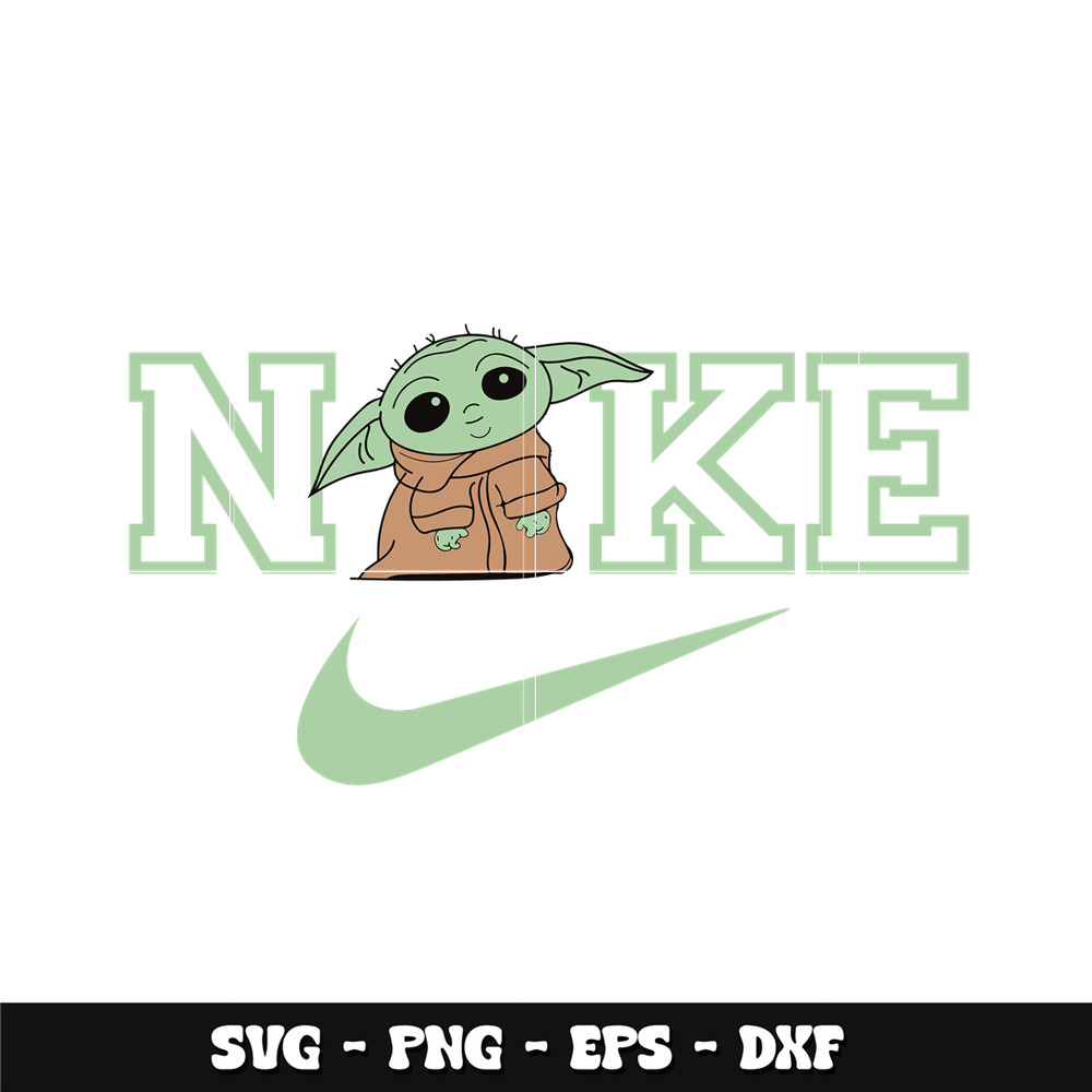 Swoosh x Baby Yoda Svg