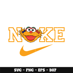 swoosh x zoe svg, sesame street svg, logo brand svg, nike svg, cartoon svg, instant download.
