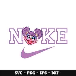 swoosh x abby cadabby svg, sesame street svg, logo brand svg, nike svg, cartoon svg, instant download.