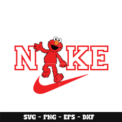swoosh elmo svg, sesame street svg, logo brand svg, nike svg, cartoon svg, instant download.