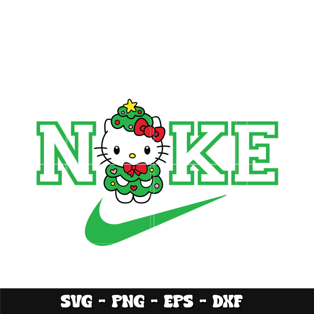 Swoosh x Green Hello Kitty Svg