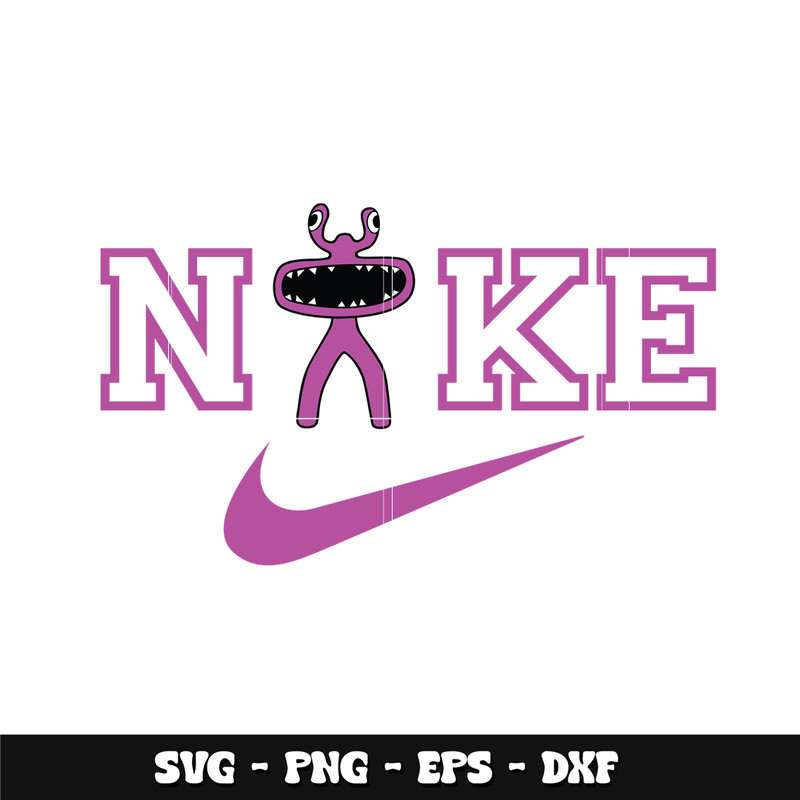 Swoosh Pink Rainbow Svg