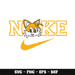 nike tails the hedgehog svg, sonic svg, logo brand svg, nike svg, cartoon svg, instant download.