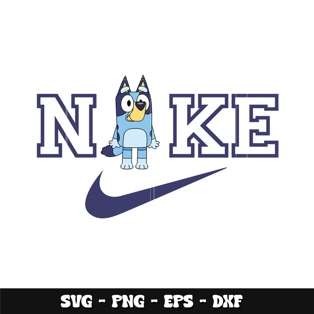 Swoosh Bluey Cartoon Svg