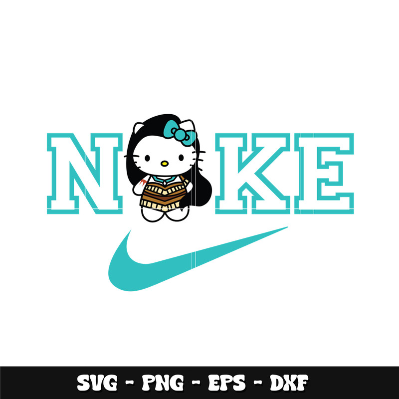Swoosh Hello Kitty Pocahontas Svg