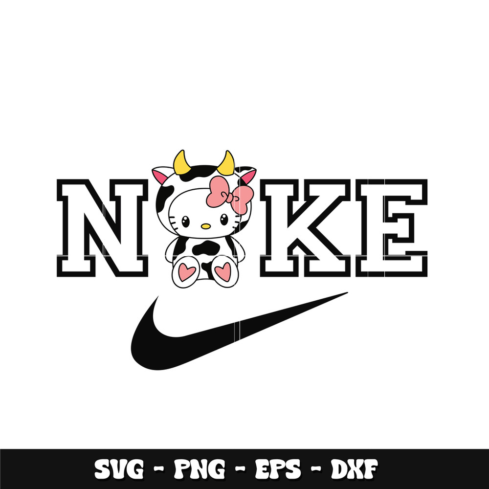 Swoosh x Hello Kitty Cow Svg