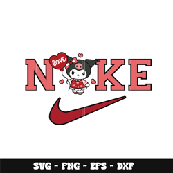 Swoosh x Kuromi Love Svg, Hello Kitty svg, Logo Brand svg, Nike svg, cartoon svg, Instant download.