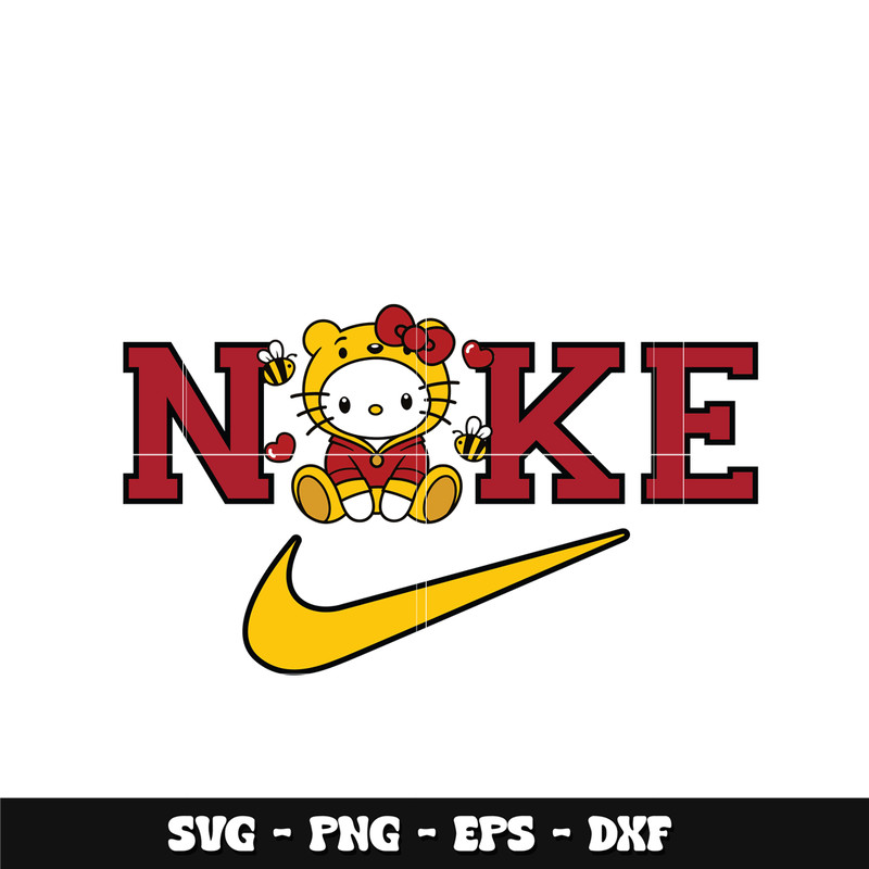 Swoosh Pooh Kitty Svg