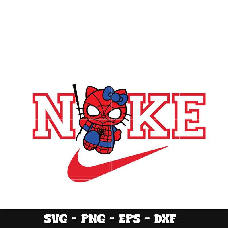Swoosh Spiderman Kitty Svg