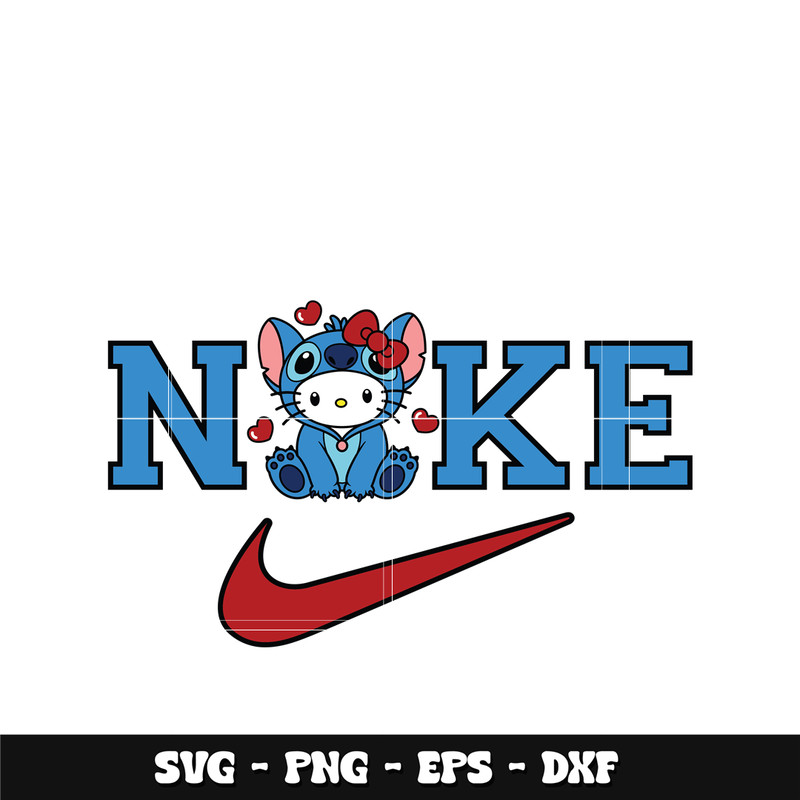 Swoosh x Stitch Kitty Svg