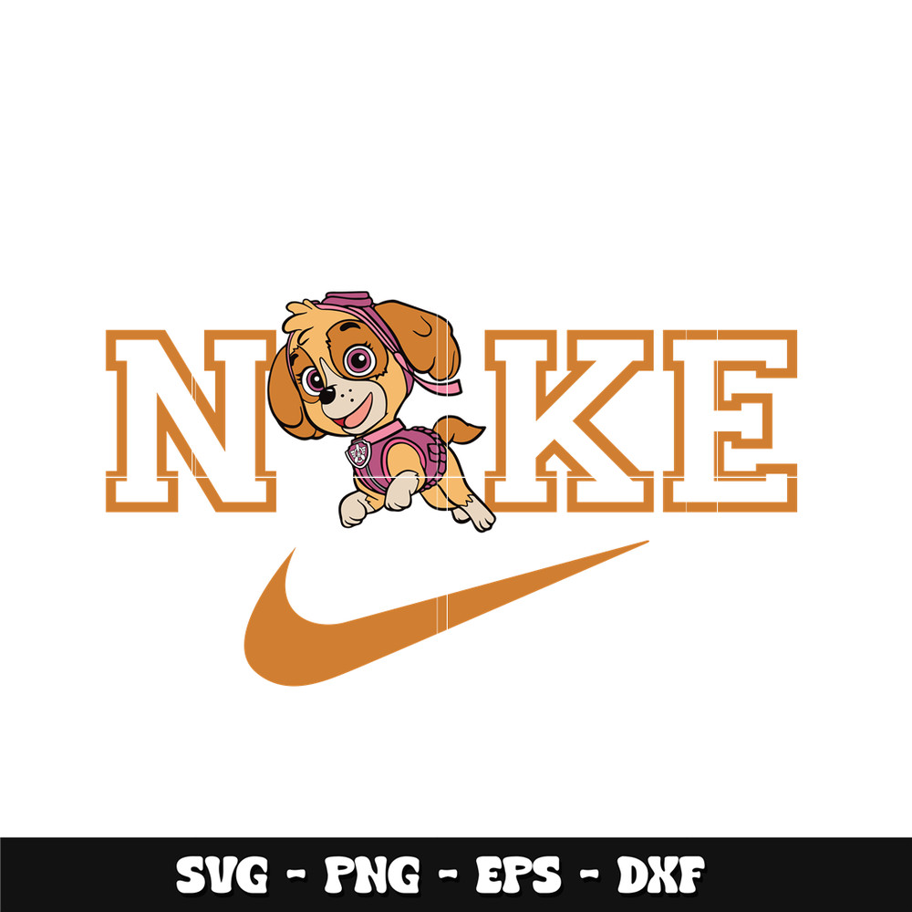 Swoosh Skye Paw Patrol Svg