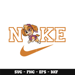 swoosh skye paw patrol svg, paw patrol svg, logo brand svg, nike svg, cartoon svg, instant download.