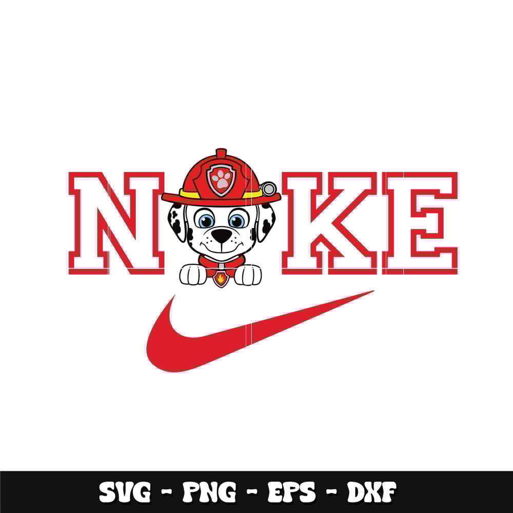 Swoosh Marshall Paw Patrol Svg