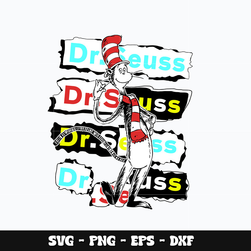 Dr Seuss name tag Svg
