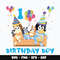 Bluey family birthday boy Svg