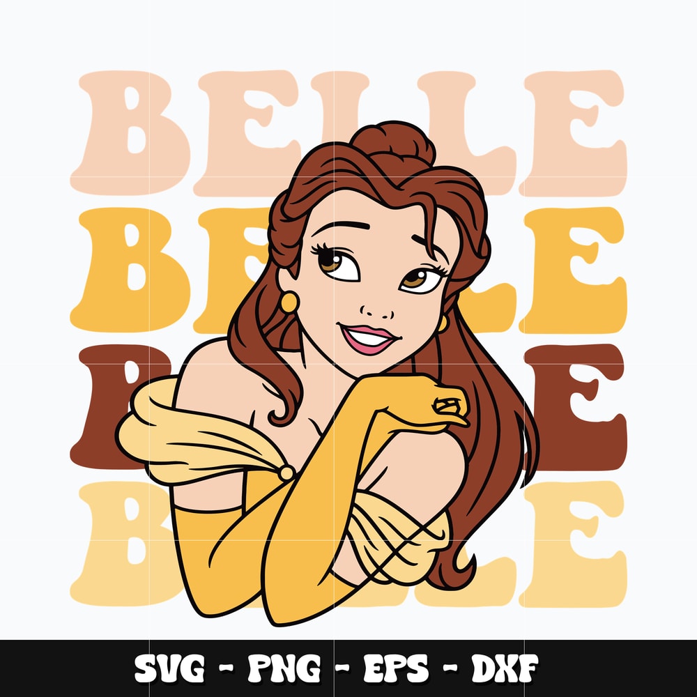 Disney princess belle Svg