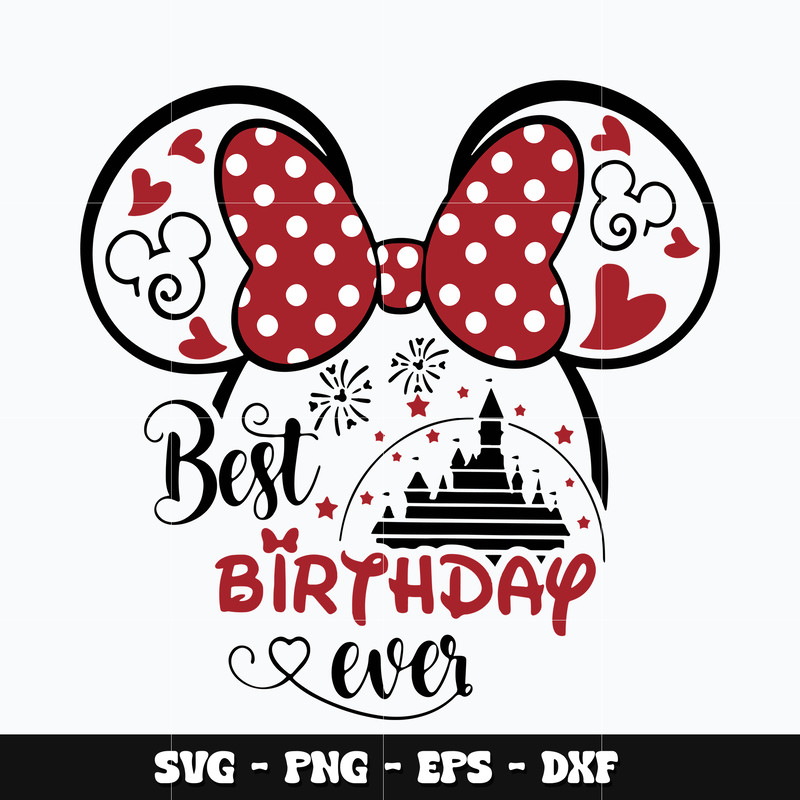 Minnie best birthday ever Svg