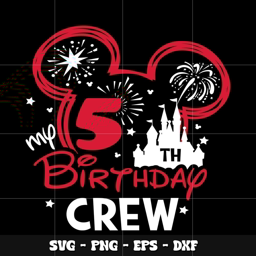 Mickey mouse my birthday crew Svg