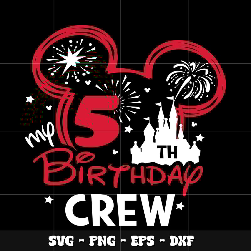 Mickey mouse my birthday crew Svg