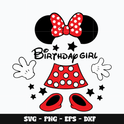 Minnie mouse birthday girl Svg, Mickey svg, Disney svg, Svg design, cartoon svg, Instant download.