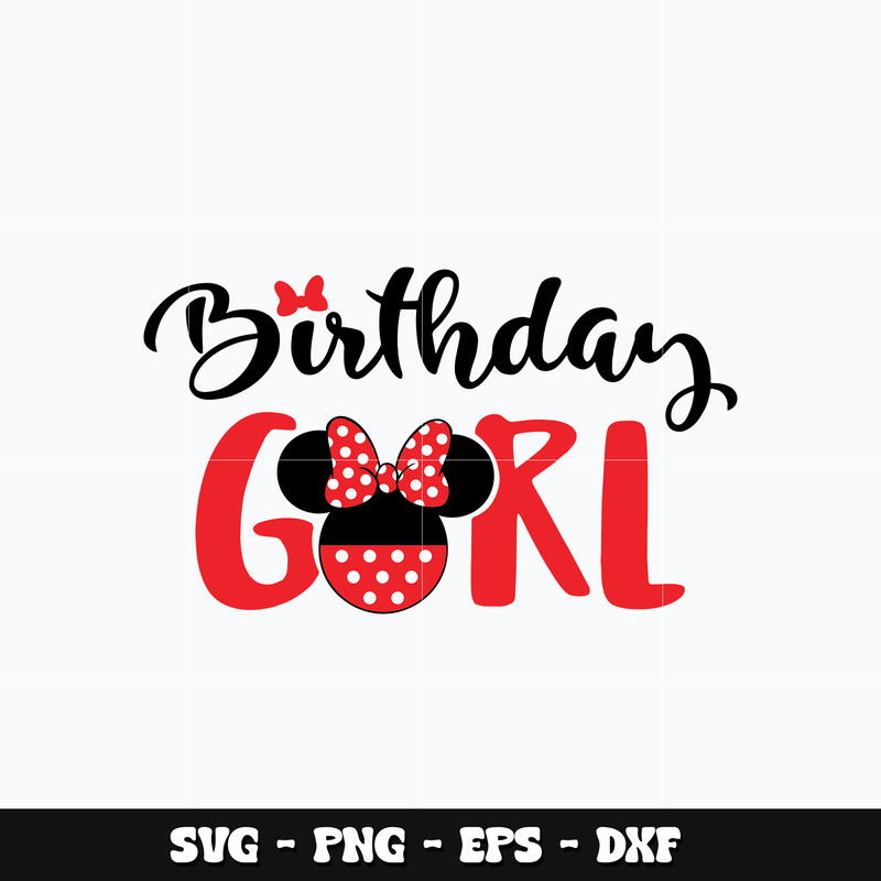 Minnie disney birthday girl Svg