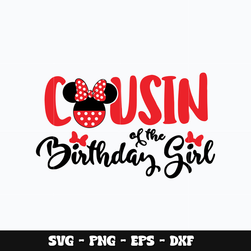 Minnie mouse cousin birthday girl Svg