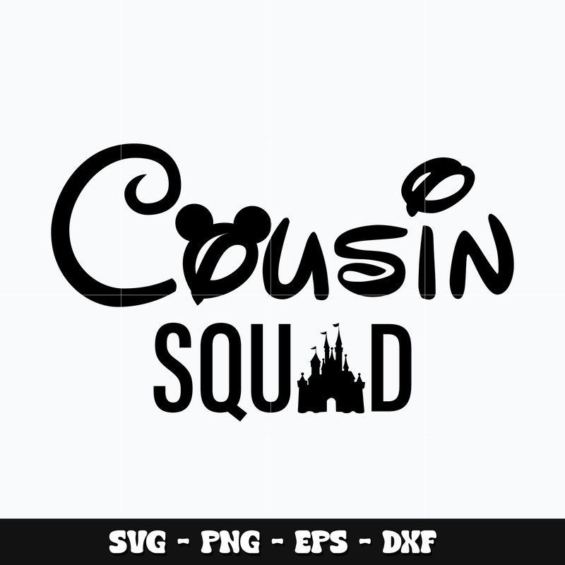Mickey cousin squad Svg