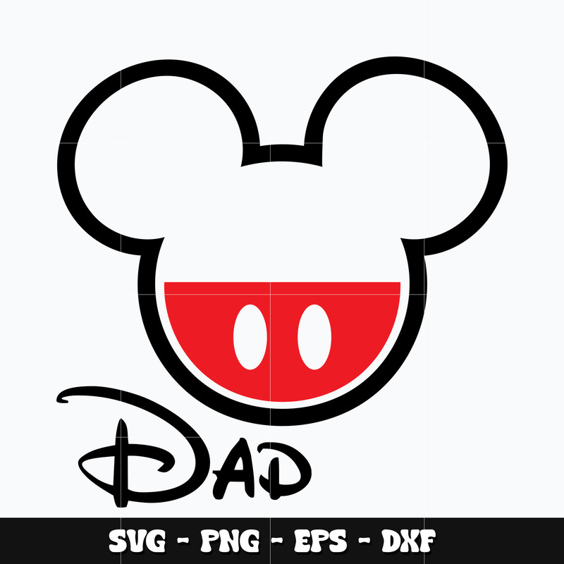 Mickey mouse dad Svg