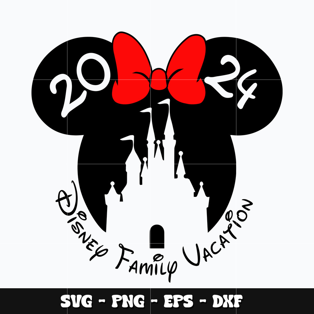 Minnie disney family vacation 2024 Svg