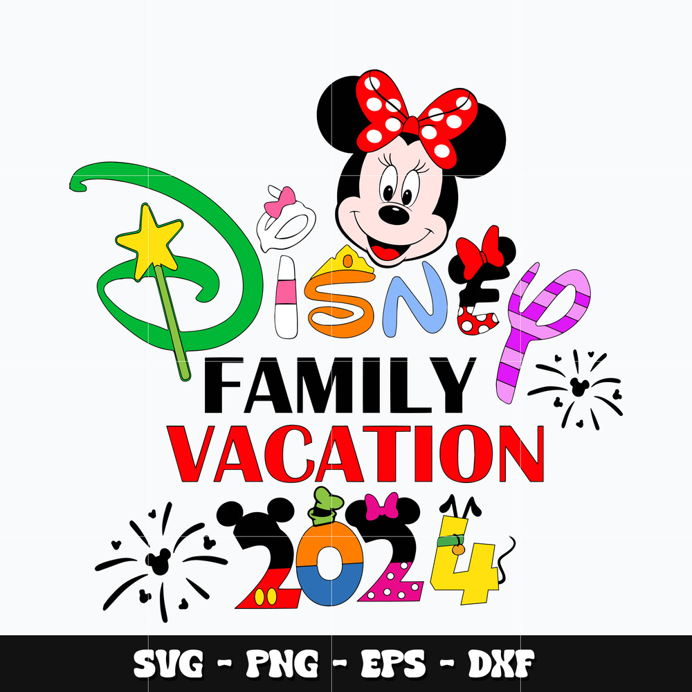 Minnie disney vacation 2024 Svg
