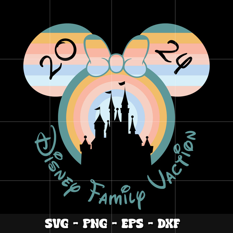 Minnie castle family vacation Svg