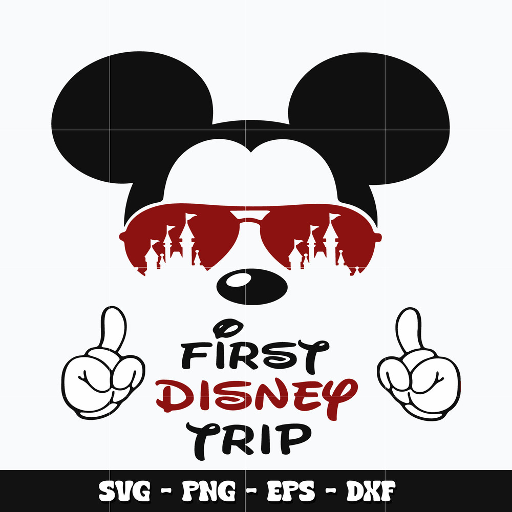 Mickey first disney trip Svg