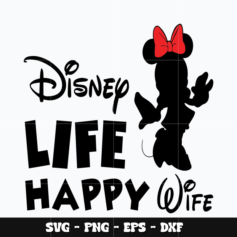 Minnie disney life happy Svg