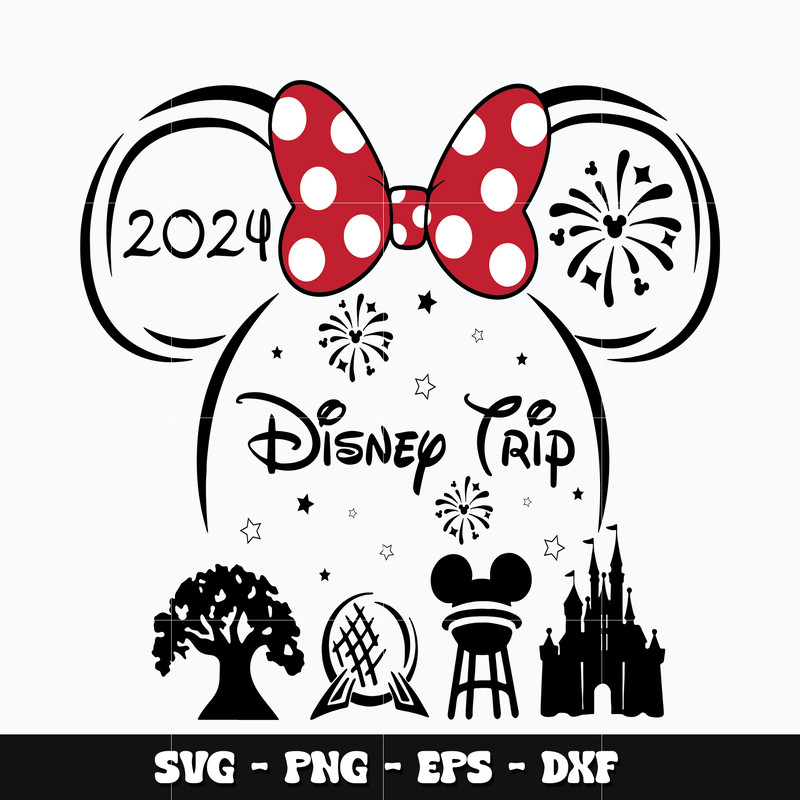 Minnie 2024 castle disney Svg