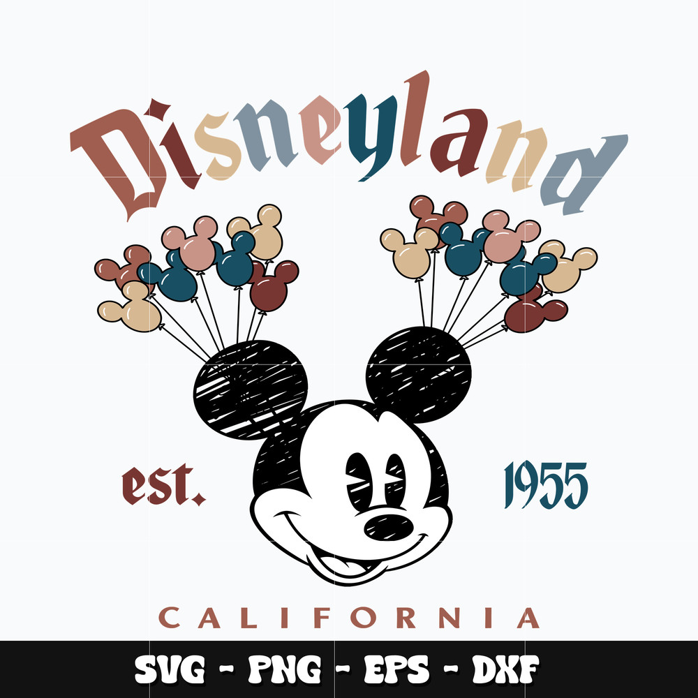 Mickey disneyland est 1955 Svg