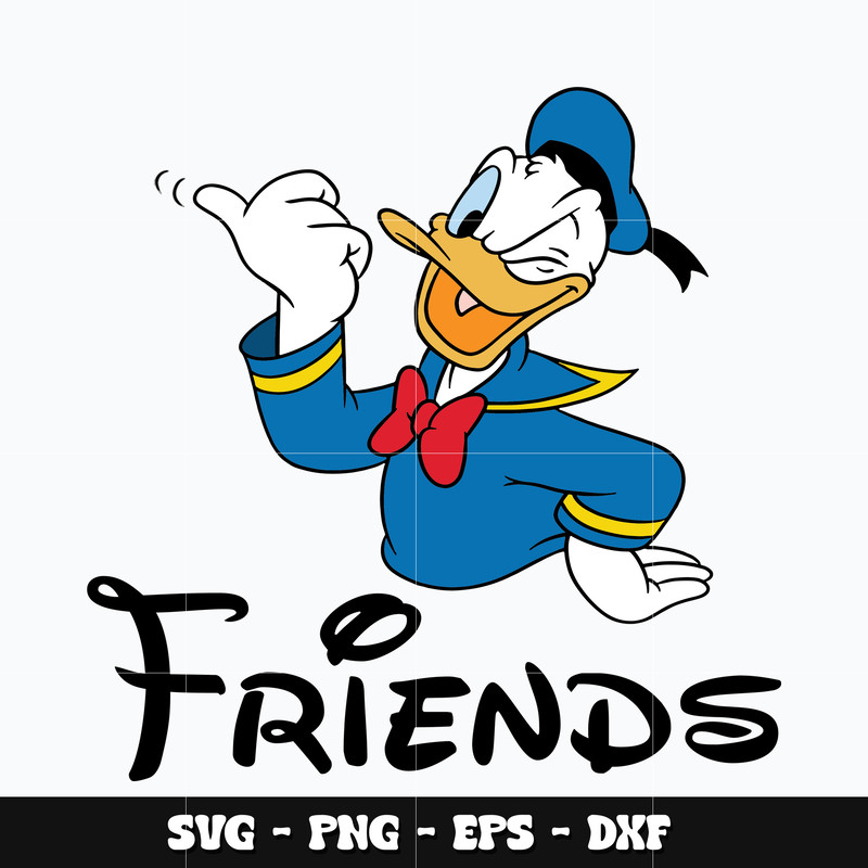 Donald mickey friend Svg