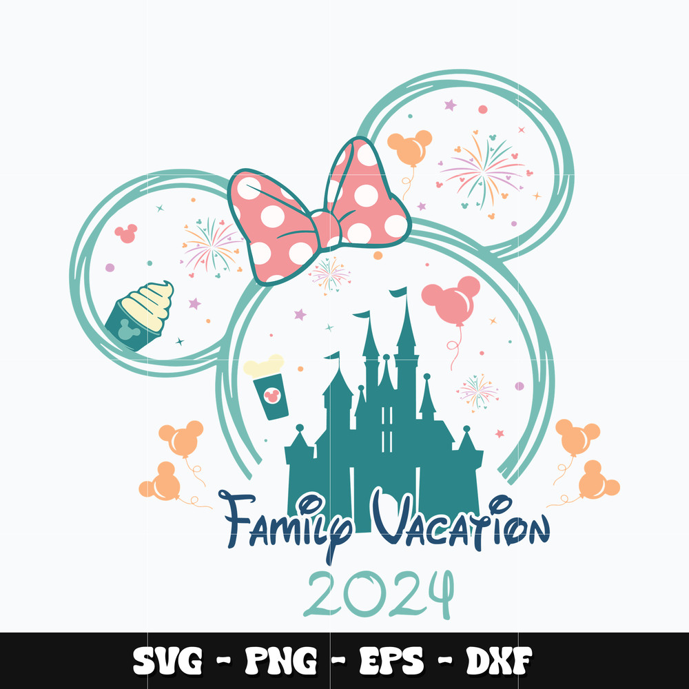 Minnie family vacation disney Svg