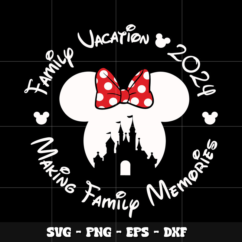 Minnie castle making family memories Svg
