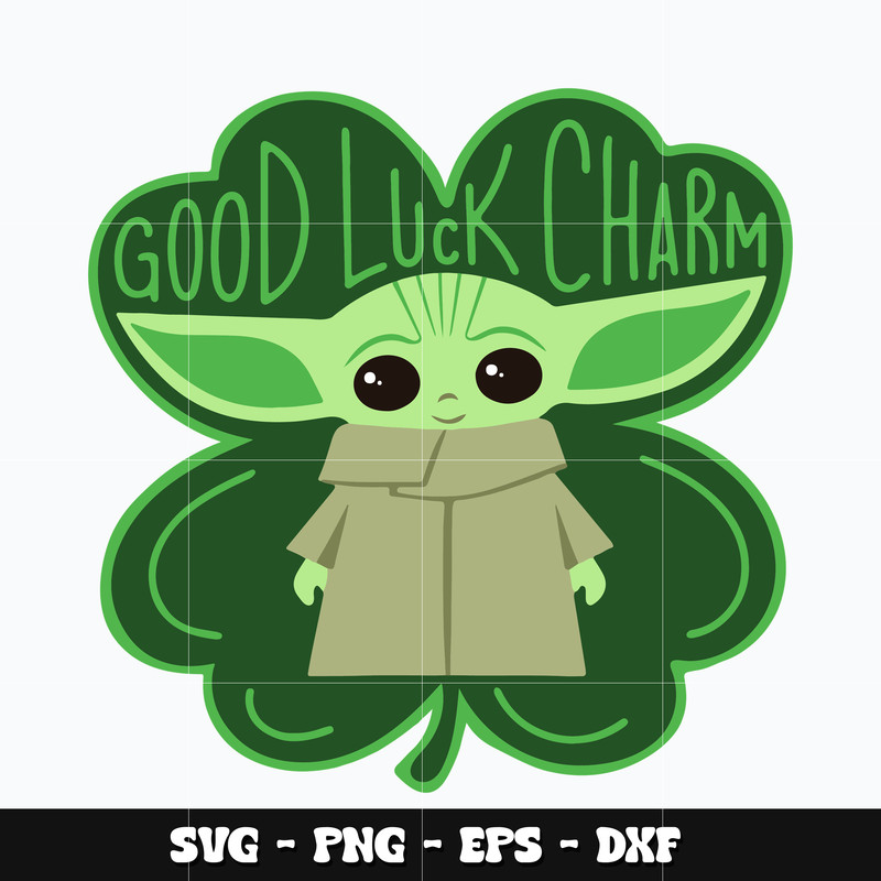 Baby Yoda good luck charm svg