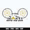 Mickey 2024 happy new year Svg