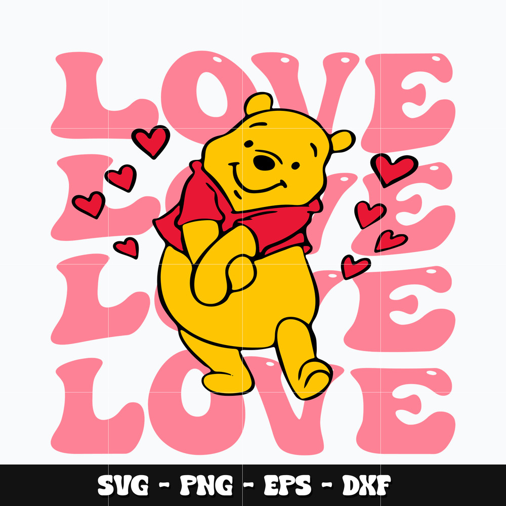 Love pooh Svg
