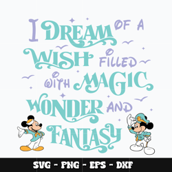 Mickey I dream cruise Svg, Mickey svg, Disney svg, Svg design, cartoon svg, Instant download.