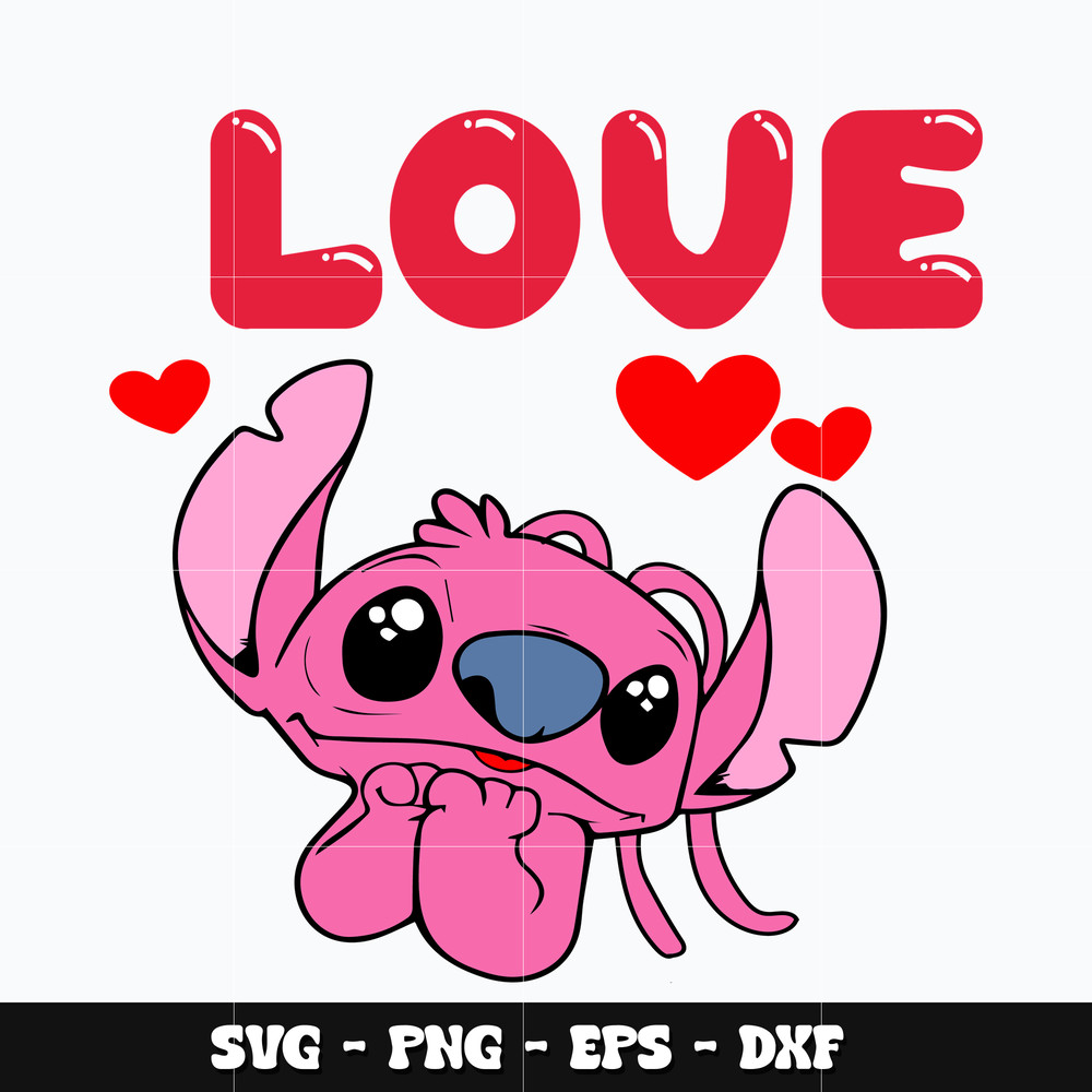 Love pink stitch Svg